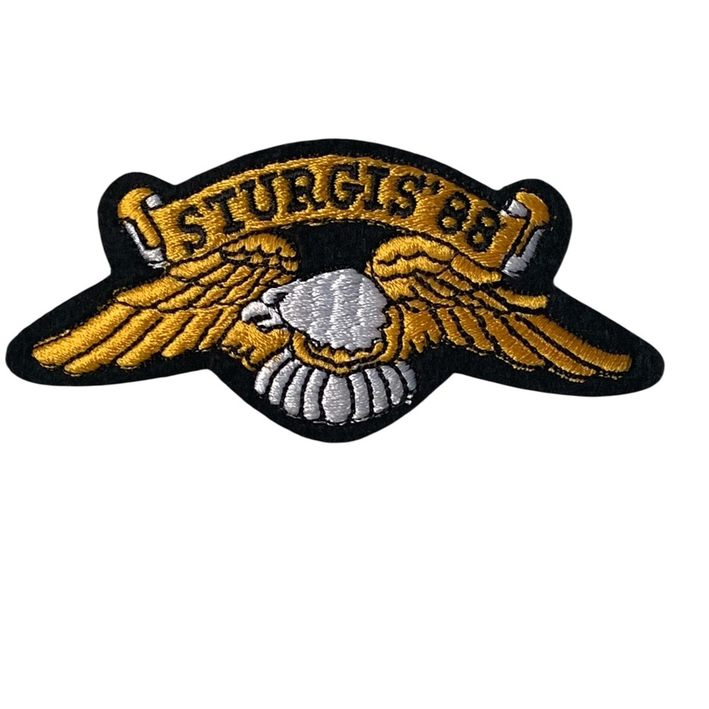 NEW Sturgis '88 Embroidered Iron On Patch Harley Davidson Motorcycle Rally Biker